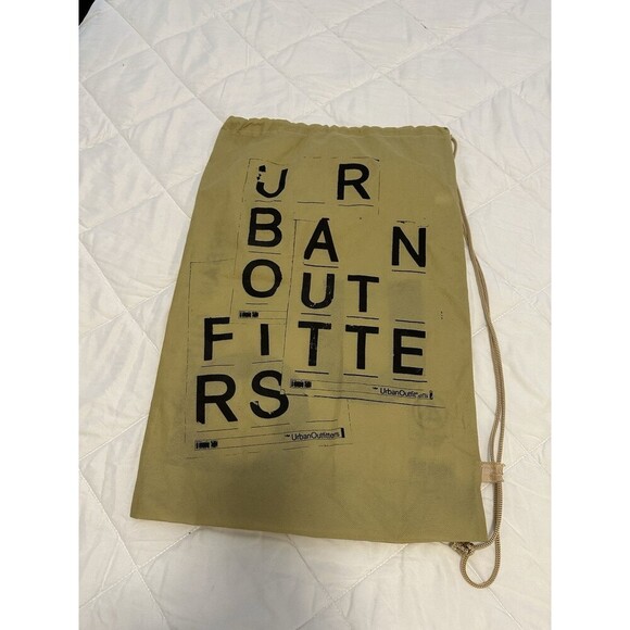 Urban Outfitters Drawstring Shopping Tote SHOE Bag Beach Gym Cinch Laundry REUSE - Picture 1 of 4